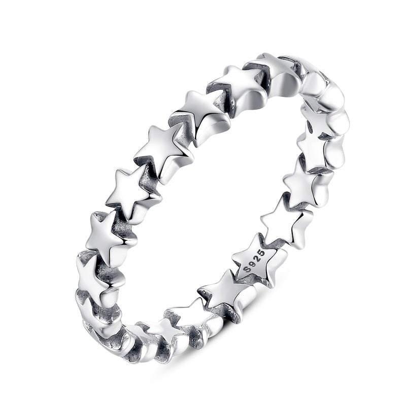 Star Trail Stackable 925 Sterling Silver Ring