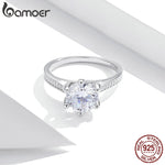 925 Sterling Silver Round Cut Engagement Ring