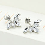 Gold and Silver Plated Crystal Stud Earrings