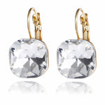 Classy Gold Color Square Stud Earrings