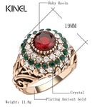 Antique Turkish Red Crystal Ring