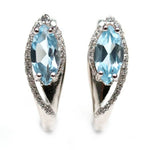 Natural Blue Topaz 925 Sterling Silver Earrings