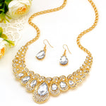 Gold Color Water Drop Jewelry Sets