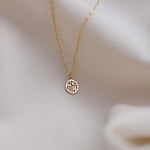 925 Sterling Silver Round Blessing Necklace