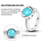 Star Moon 925 Sterling Silver Ring