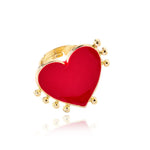 Unique Heart Gold Plated Ring