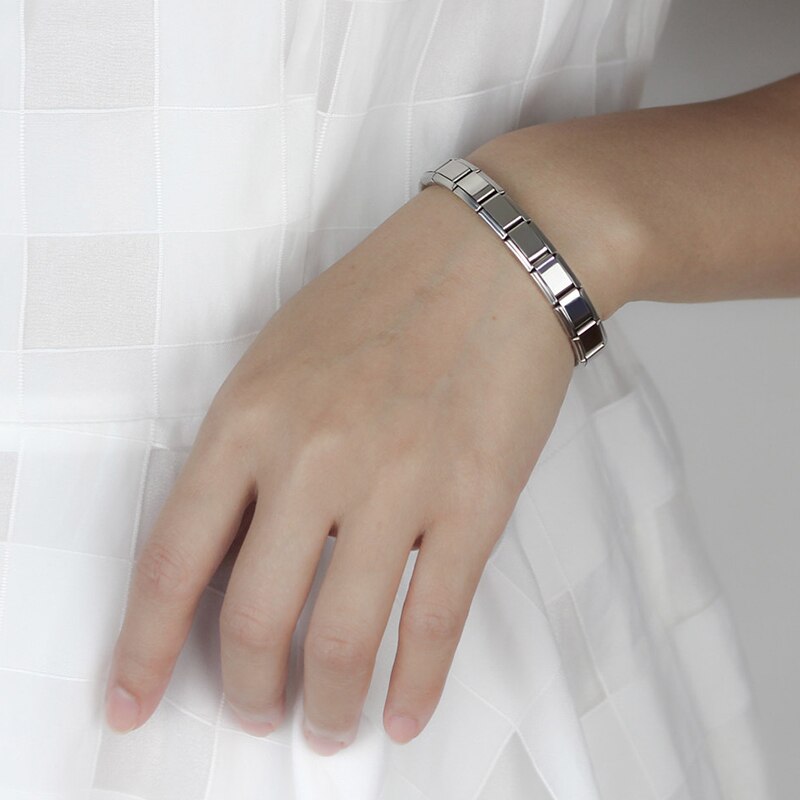 Simple Trendy 9 mm Wide Stainless Steel Bracelet