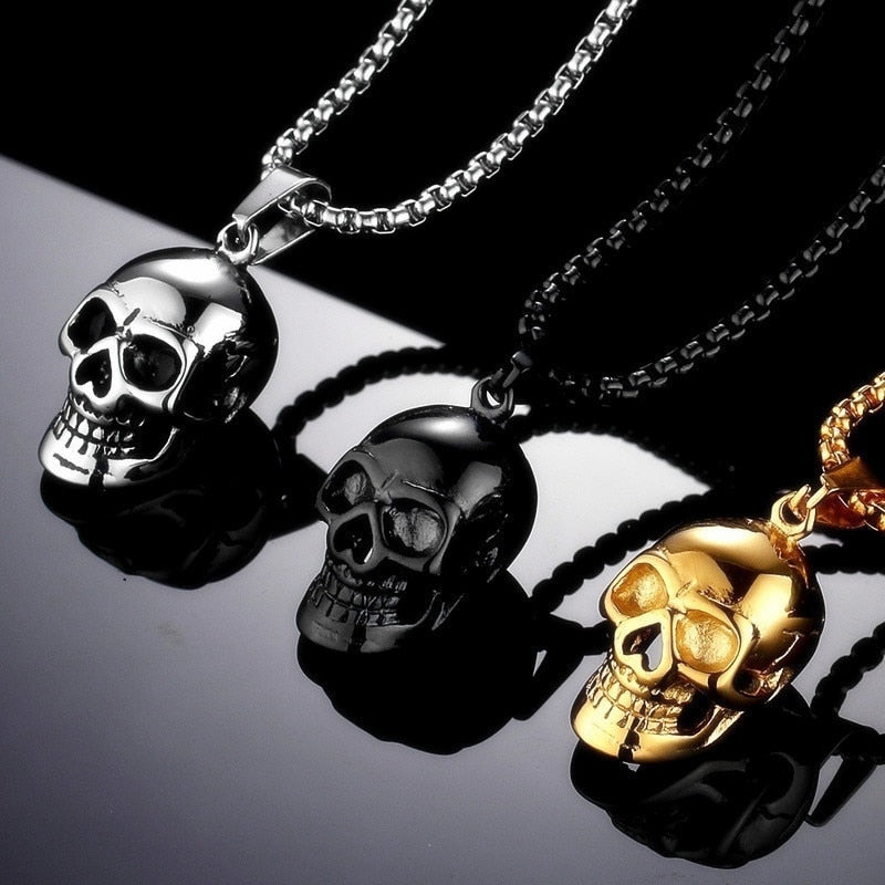 Gold-plated Skull Necklace