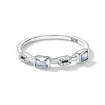 925 Sterling Silver Square Cubic Zirconia Ring