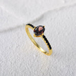 Exquisite Black Crystal Ring