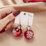 Resin Snowflake Star Light Ball Christmas Earrings