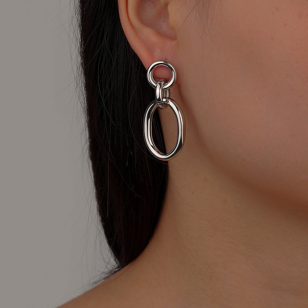 Stainless Steel Chain Earrings