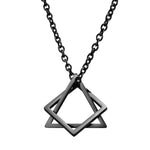 Geometry Square Triangle Pendant Necklace